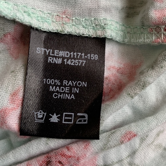 iris Mint Green Pink Floral Rose Strapless Maxi/Sundress Women’s SMALL - Picture 10 of 14